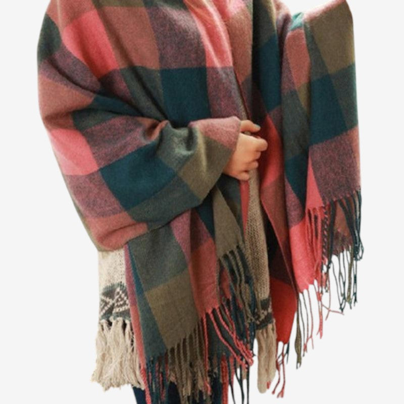 Jenna – Grote Sjaal met Decoratief Kwastje Ontwerp