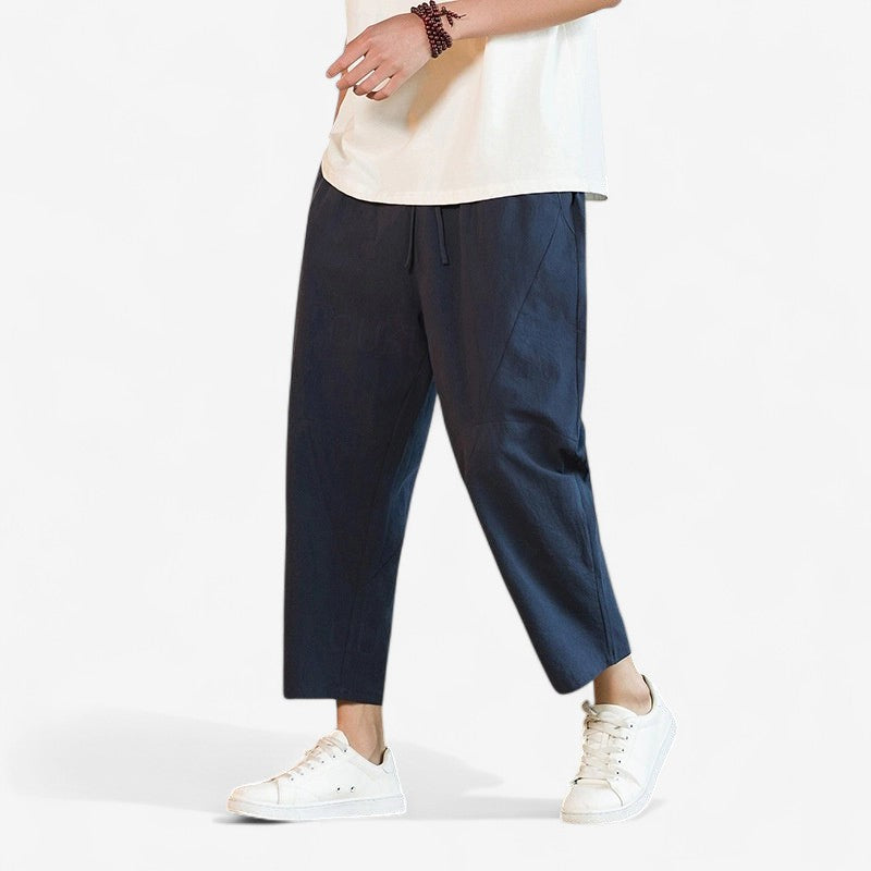 Philip – Wijde Broek met Trekkoord Taille en Meerdere Zakjes