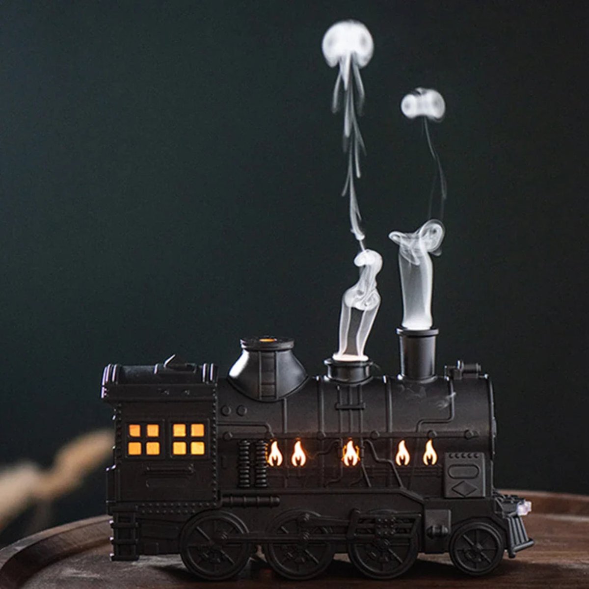 RailMate - Aromatherapie diffuser in de vorm van een trein met verlichting en afstandsbediening