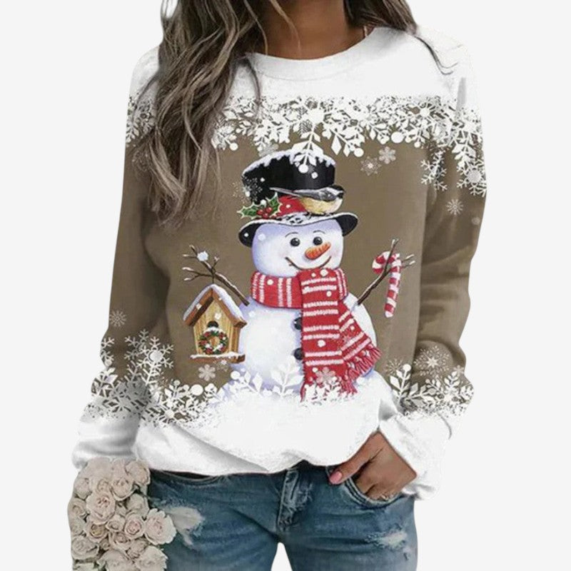 Harper – Lange Mouw overhemd met Print en Ronde Hals