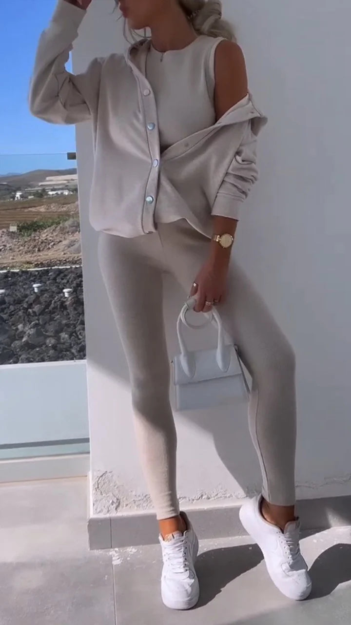 HoodHaven™ - driedelige set met kap