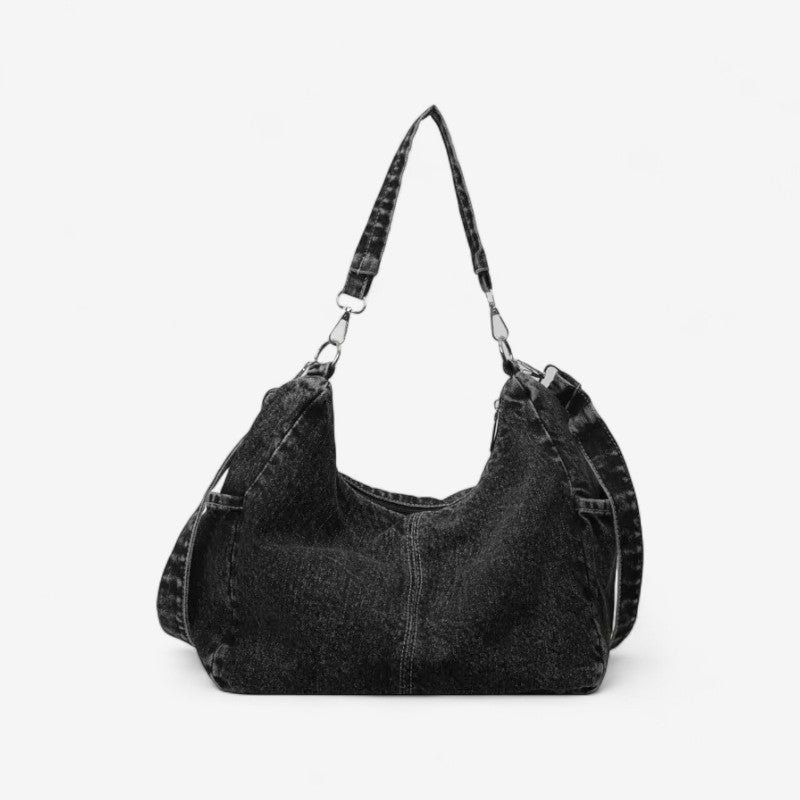 Lila – Schoudertas met afneembare riem en ritssluitingen