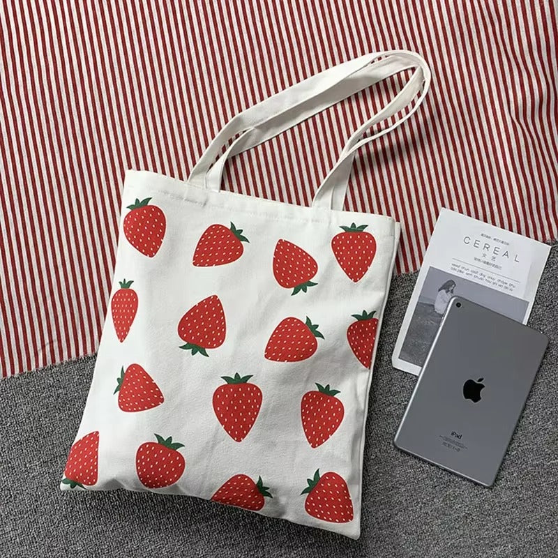 Veerle – Bedrukte Tote Bag met Handvatten en Ritssluiting