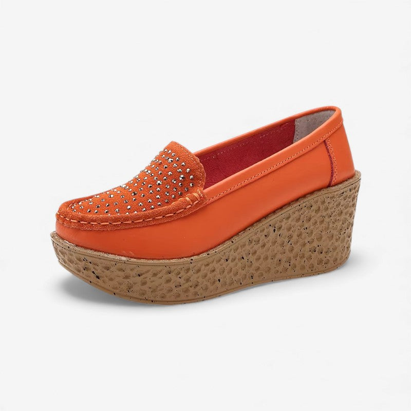 Kyra – Ronde Neus Schoenen met Instap en Antislipontwerp