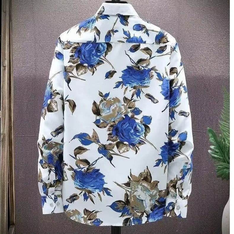 Hendrix – Overhemd met Lange Mouwen Bloemenprint en Omgeslagen Kraag