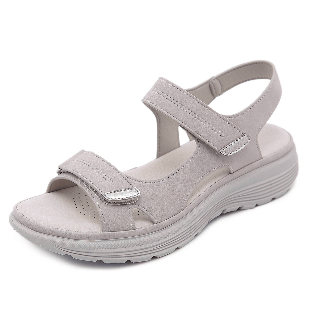 Penelope - Open Teen Sandalen met Verstelbare Klittenband Straps