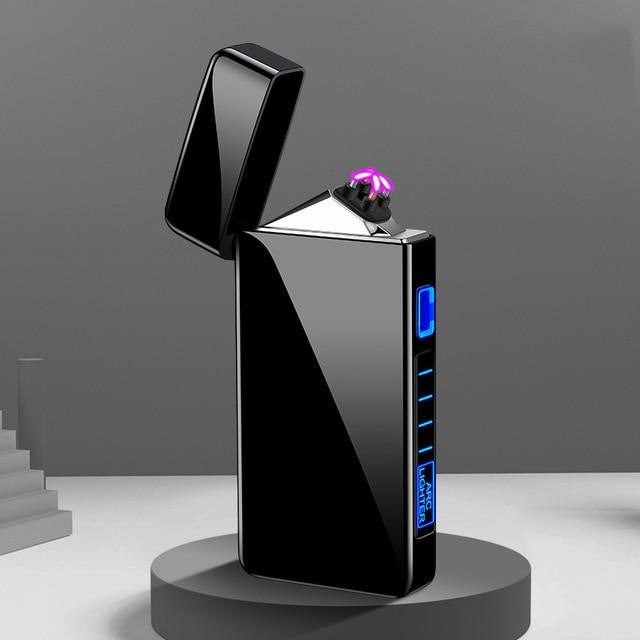 VoltLume - Strakke oplaadbare boogaansteker met knopbediende plasmavlam