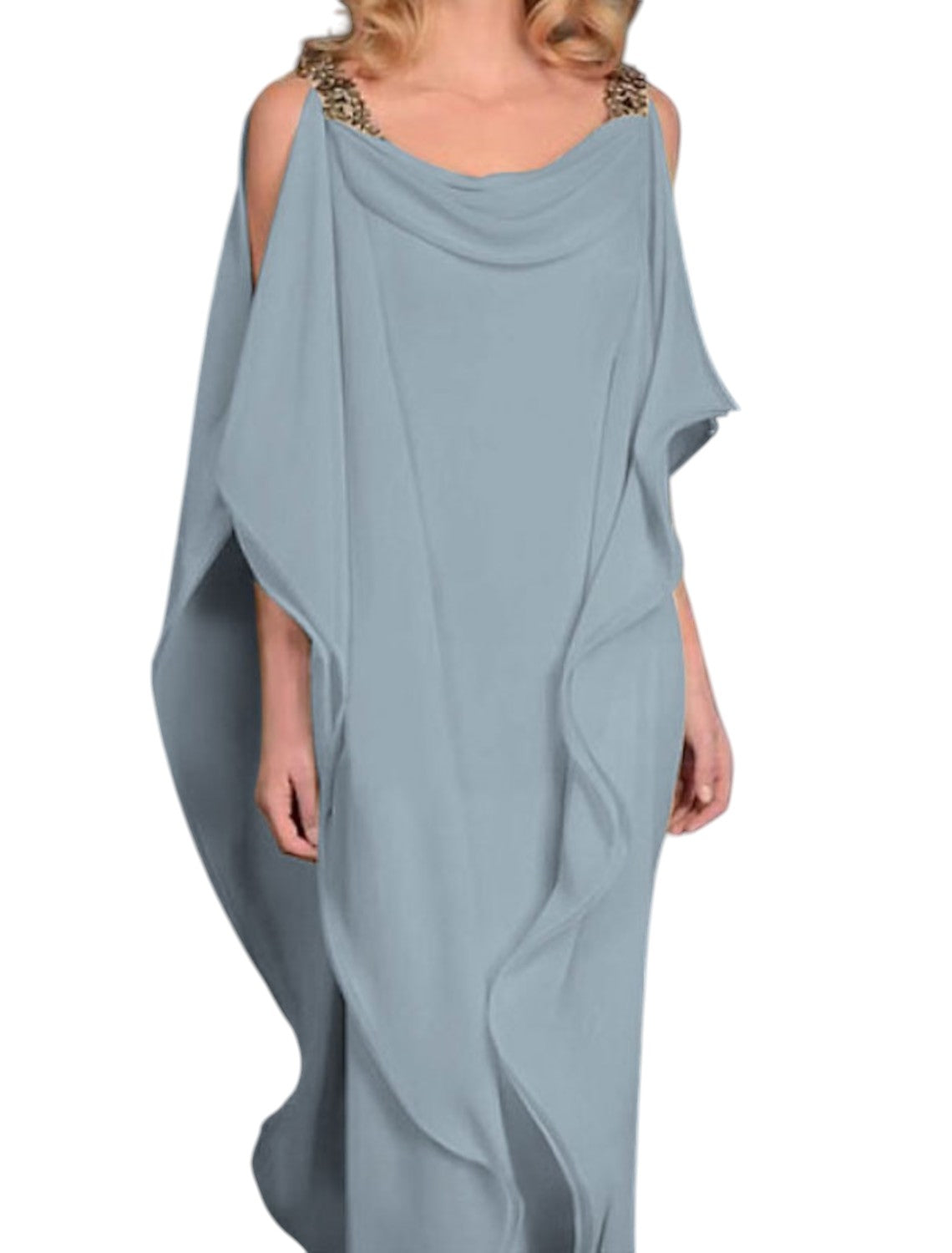 Seraphina - Vloeiende maxi jurk met open schouders