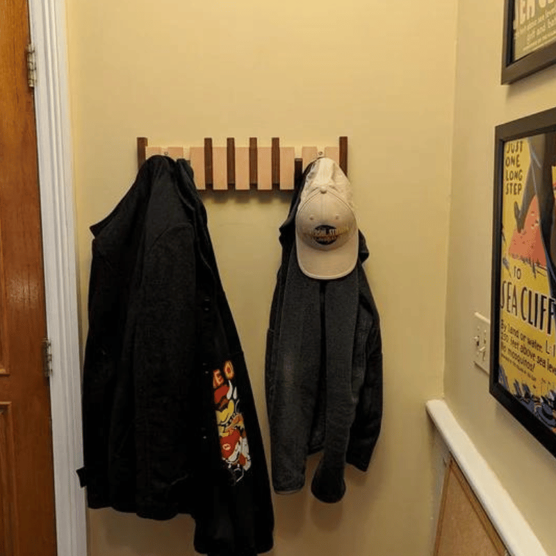 ToneRack - Piano Key Wandkapstok met intrekbare haken