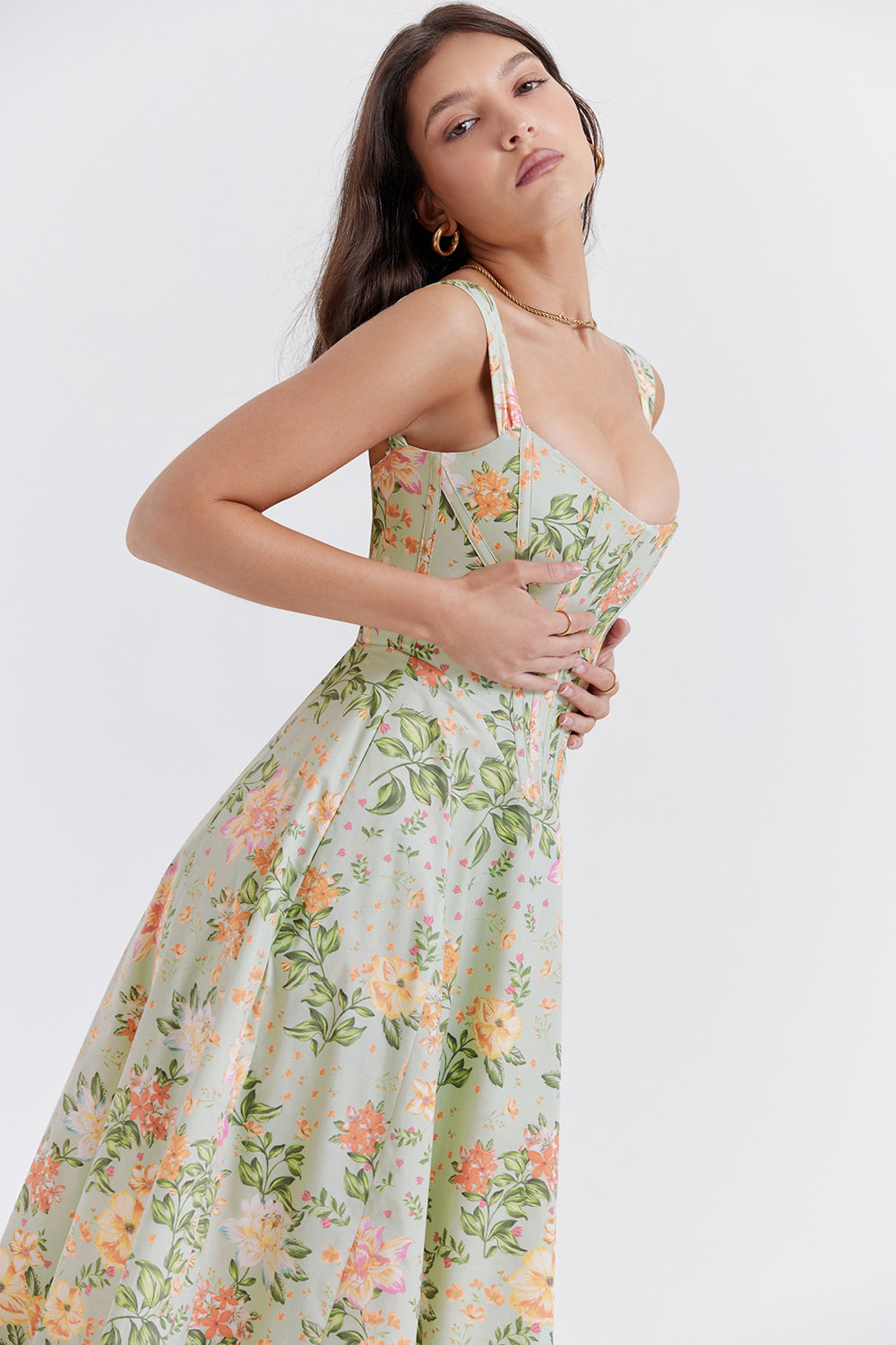 Fleur - Luchtige bloemenjurk met schouderbandjes