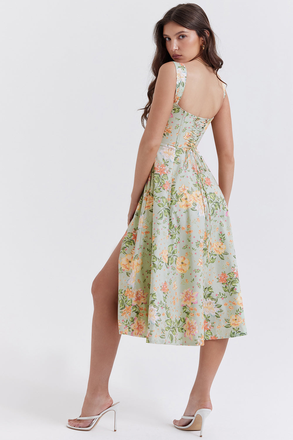 Fleur - Luchtige bloemenjurk met schouderbandjes