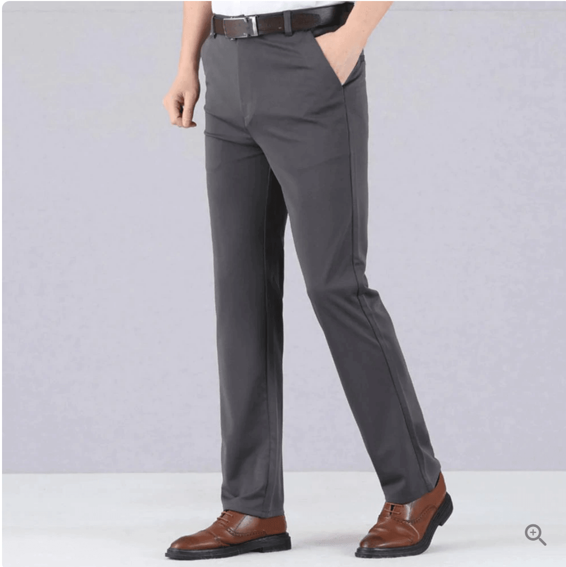 James - Slim fit en elastische taillebroek met zakken voor dagelijks comfort
