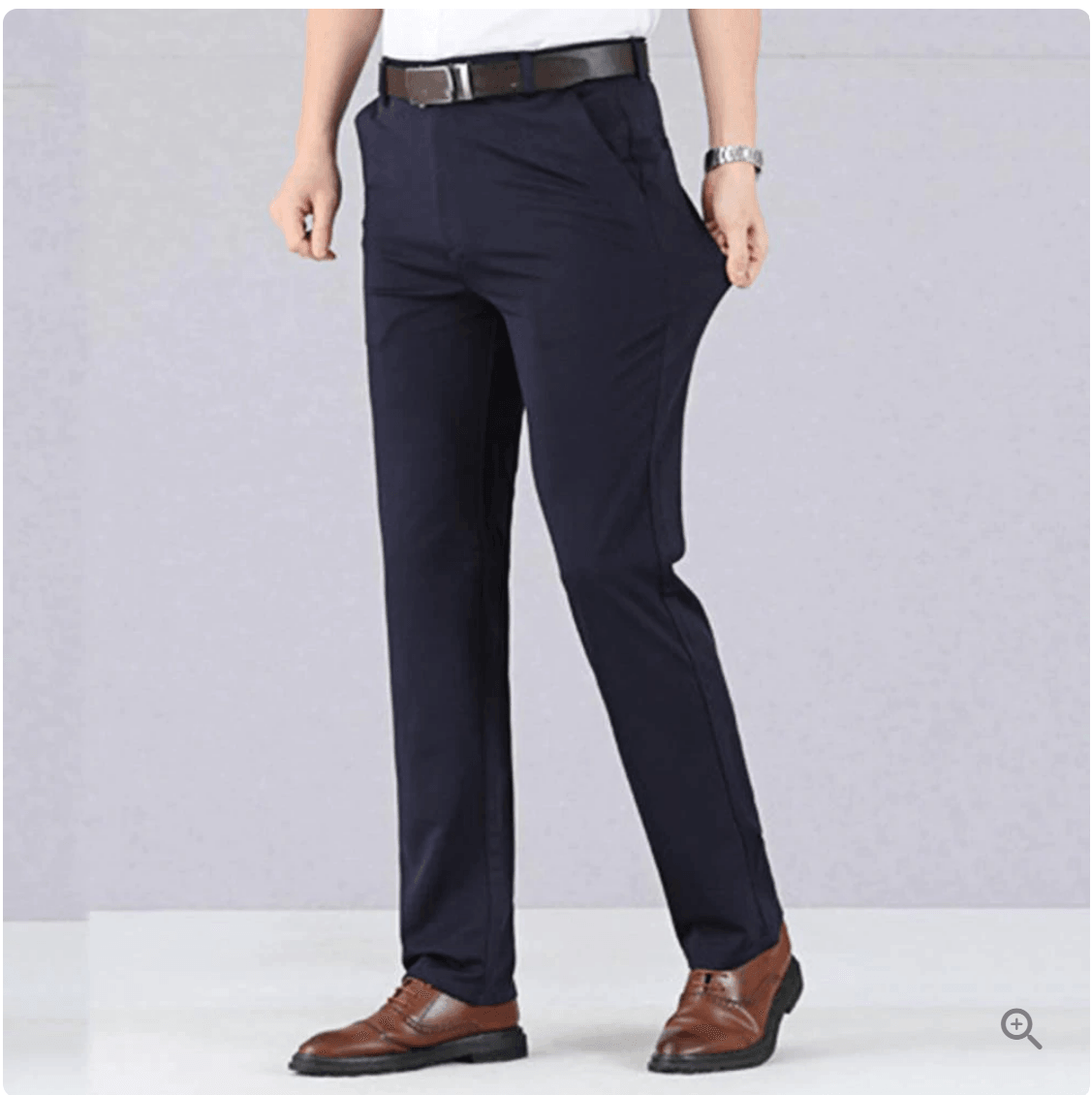 James - Slim fit en elastische taillebroek met zakken voor dagelijks comfort