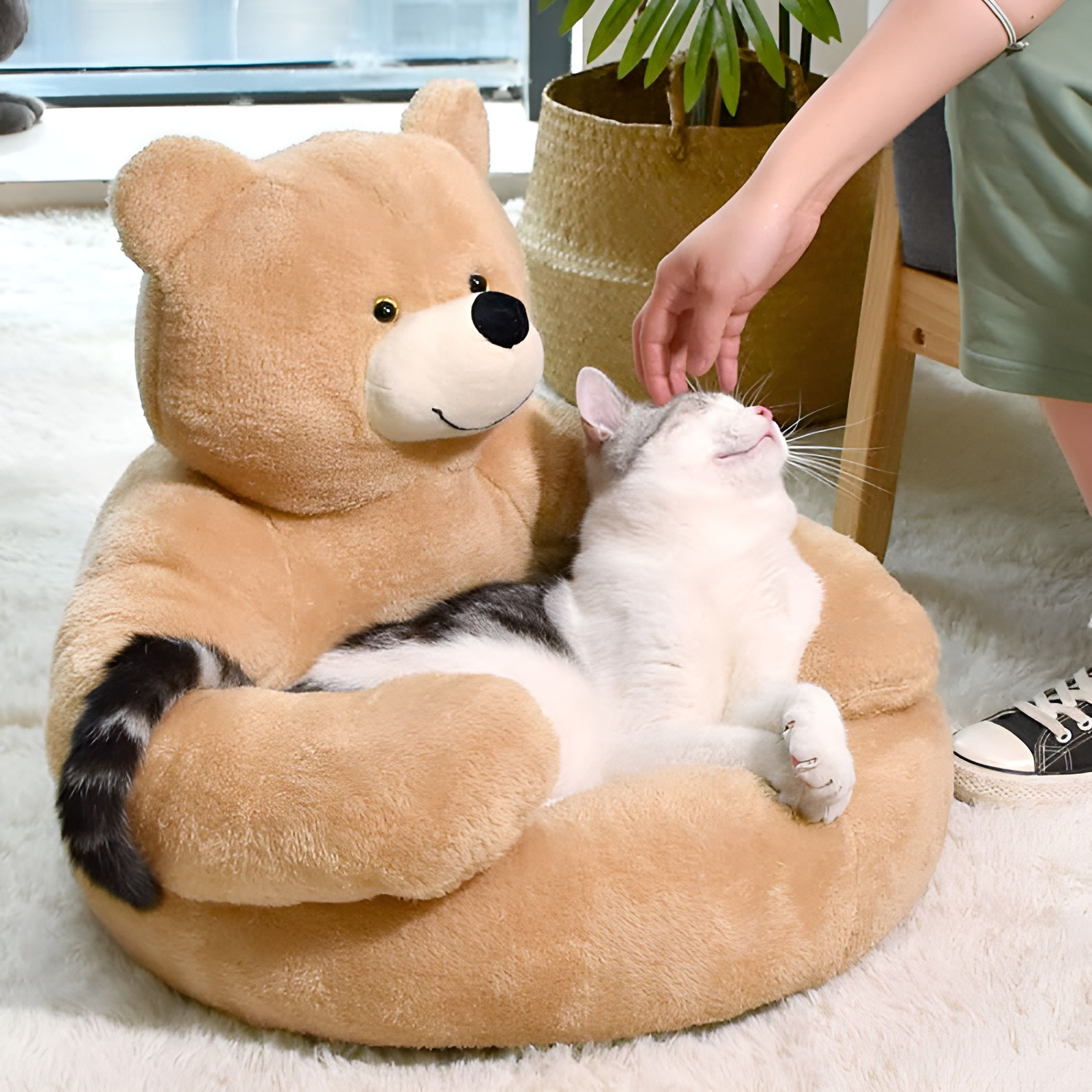 CozyPaw - Ultra-gezellig pluchen huisdierbed met grillig ontwerp