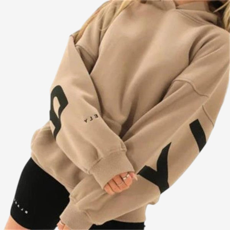 Aimee - Oversized Hoodie met Lange Mouwen en Geribbelde Manchetten