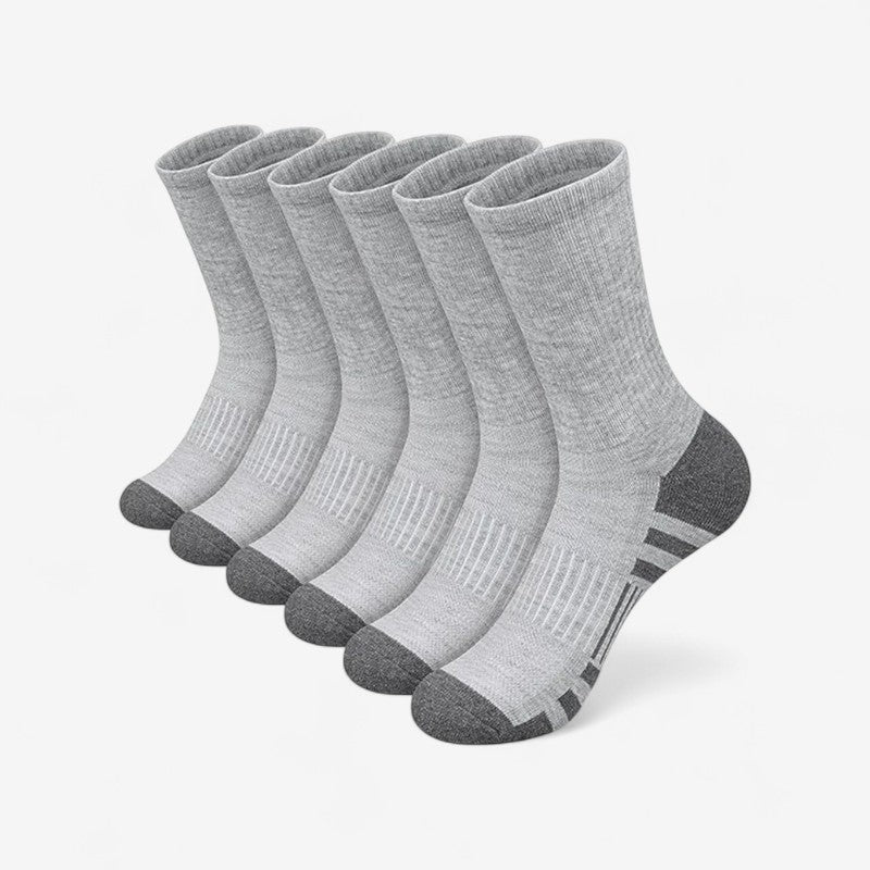 StretchLine - 6 Stuks Kniehoge Sokken Set met Elastische Boord en Naadloze Teen