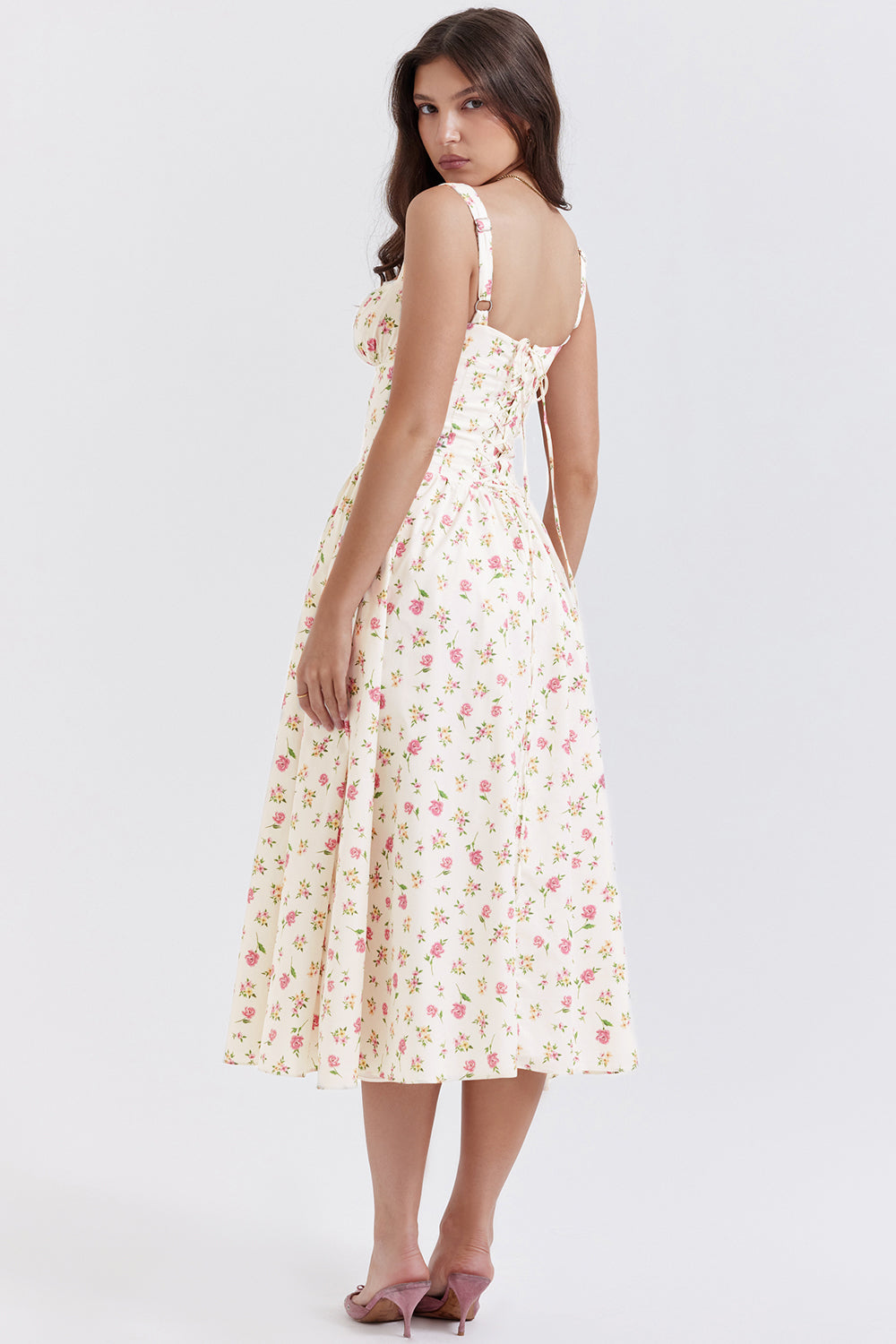 Fleur - Luchtige bloemenjurk met schouderbandjes