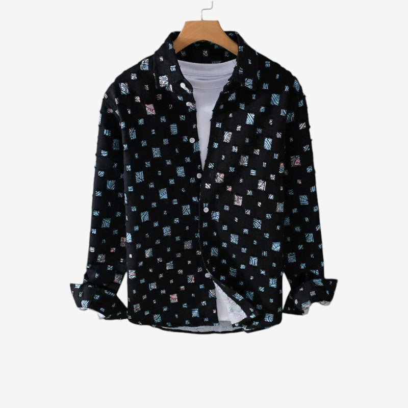 Mark – Overhemd met Lange Mouwen Knoopsluiting en Omgeslagen Kraag