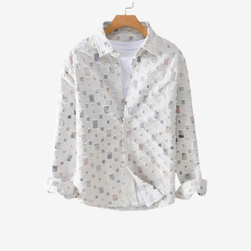 Mark – Overhemd met Lange Mouwen Knoopsluiting en Omgeslagen Kraag