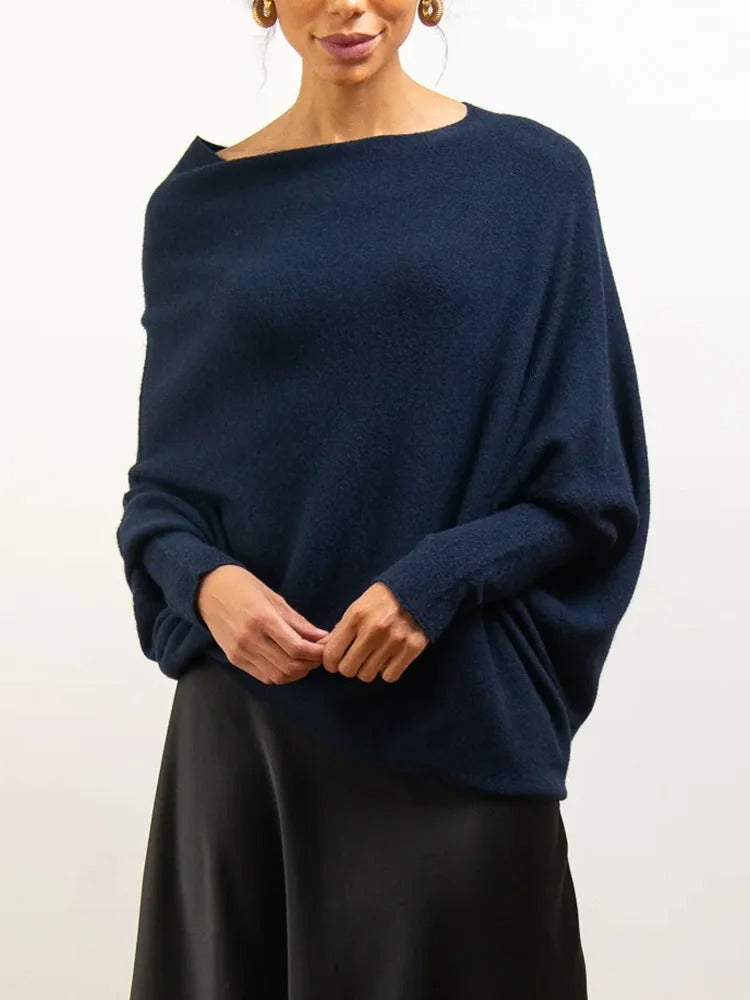 Frina - Stijlvolle Off Shoulder Sweater met subtiele eveals