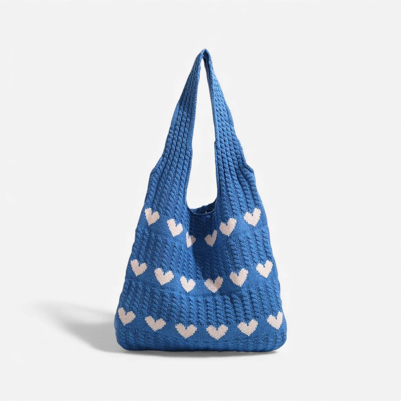 Demi – Tote Bag met Handvatten en Geborduurd Hartontwerp