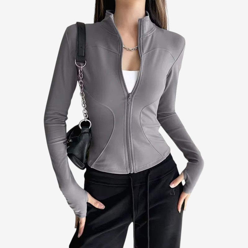 Jennifer – Jack met Lange Mouwen Opstaande Kraag en Ritsluiting