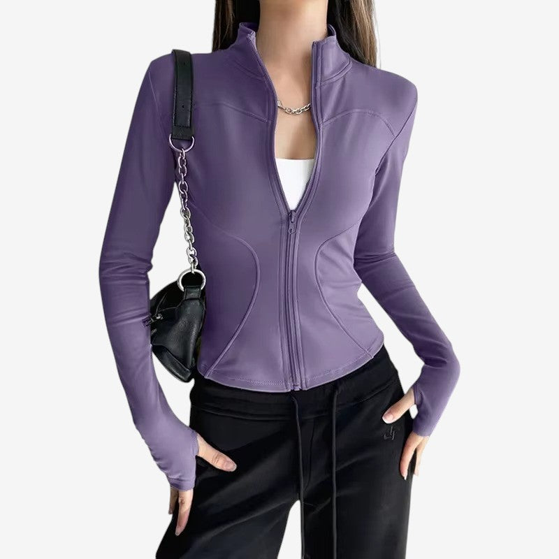 Jennifer – Jack met Lange Mouwen Opstaande Kraag en Ritsluiting