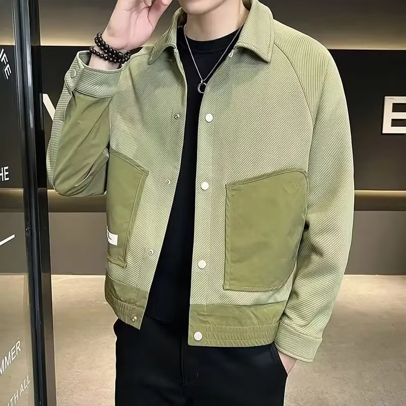 Jaxon - Lange Mouw Jack met Omlaag Kraag en Knoopsluiting