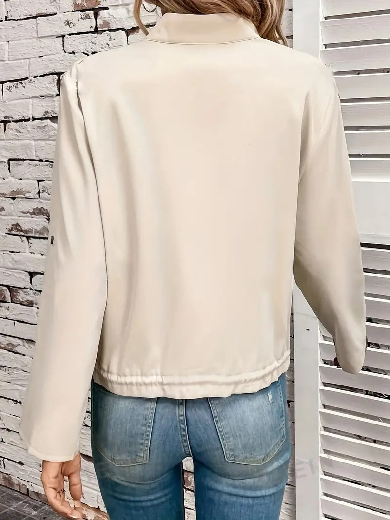Natalie - Chique Cropped Jacket met borstzakken