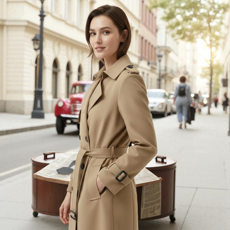 Isabella – Trenchcoat met Ceintuur in de Taille