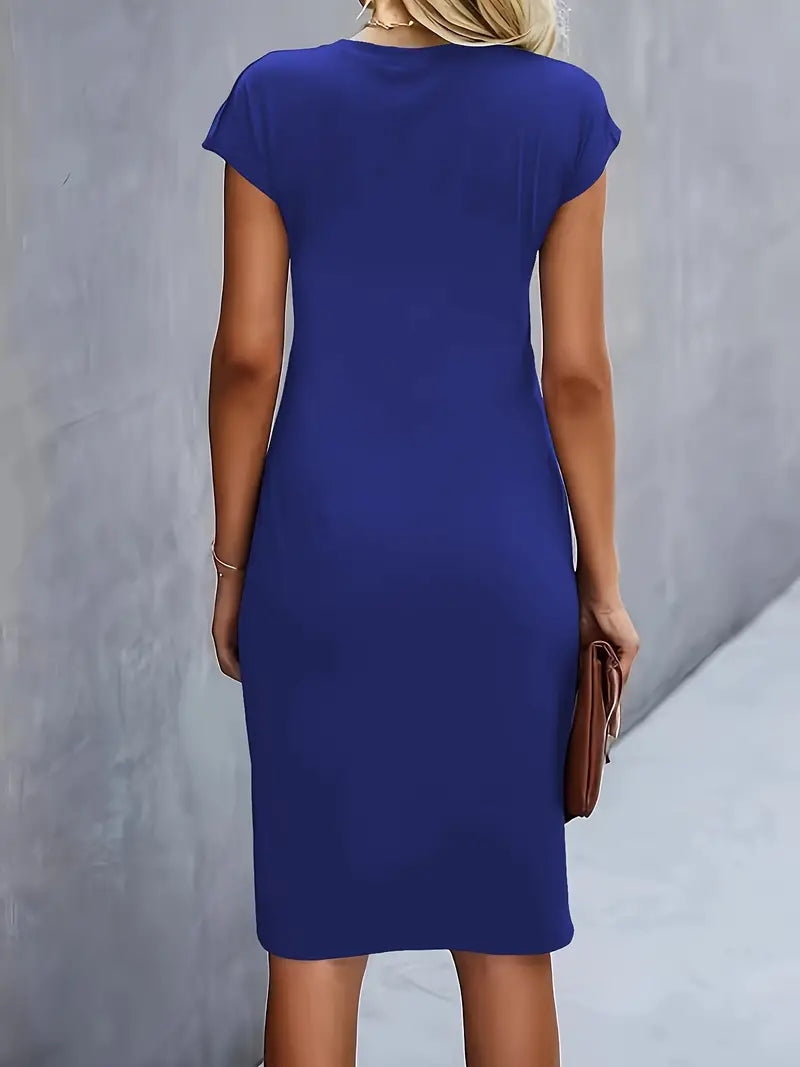Madison – Mouwloze jurk met ronde hals en slim fit