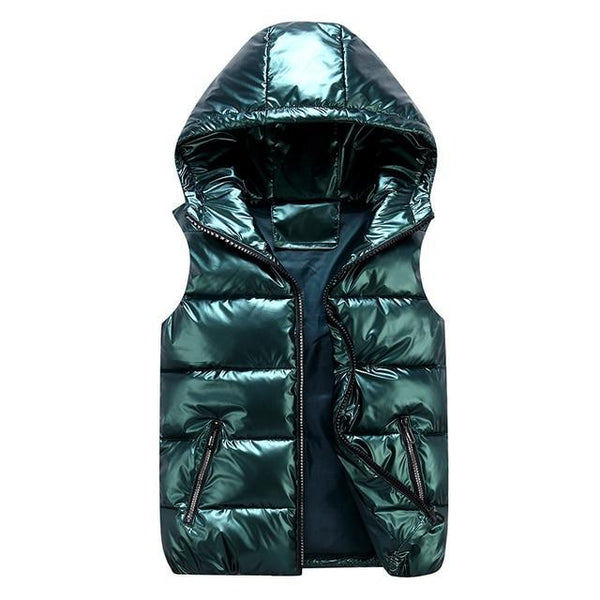 Andrew - Unisex Stijlvol Gewatteerd Vest Met Capuchon