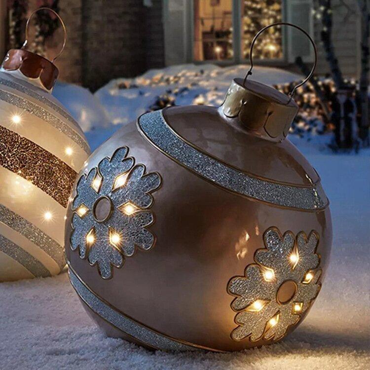 FestiGlow -Opblaasbare Kerstbal met LED-lampjes voor buitendecoratie