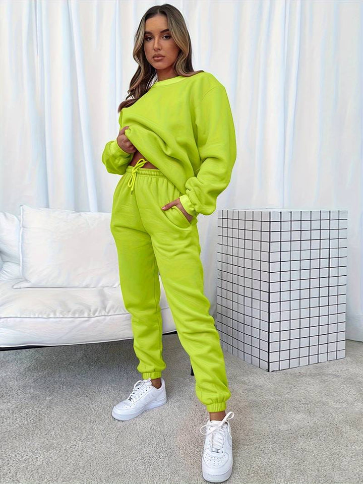Dana - Elegante Sweater & Broek met Ronde Hals