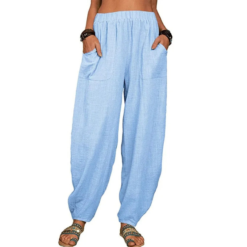 Elora - Relaxed Fit Broek met Hoge Taille en Relaxed Touch