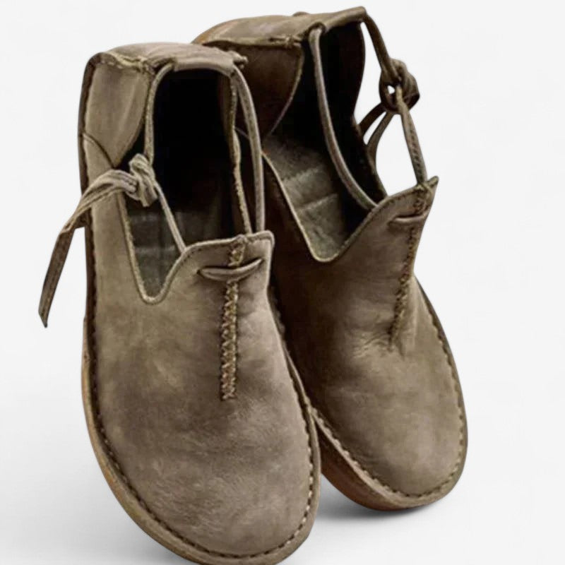 Mary – Ronde Teenlaarzen met slip on en Vetersluiting