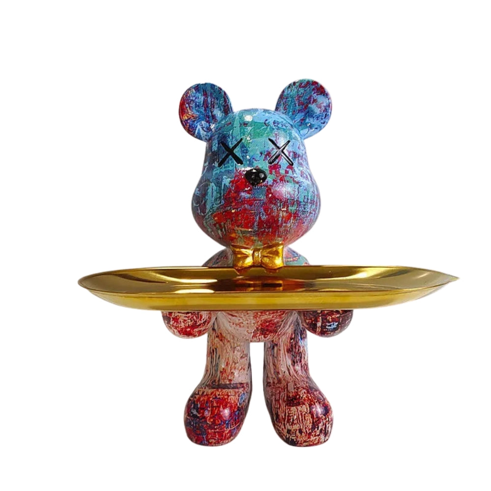 MuseBears - Handgemaakt decoratief dienbladsculptuur voor het opbergen van kleine voorwerpen