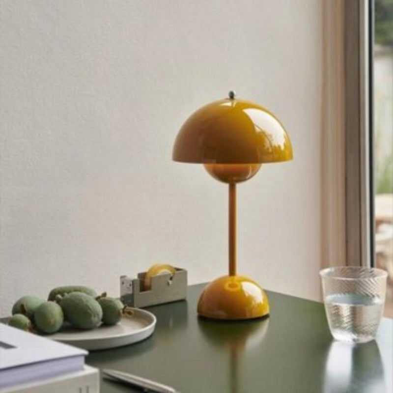 LumiDome – Moderne Paddenstoel Tafellamp met Touchbediening en Oplaadbaar Ontwerp
