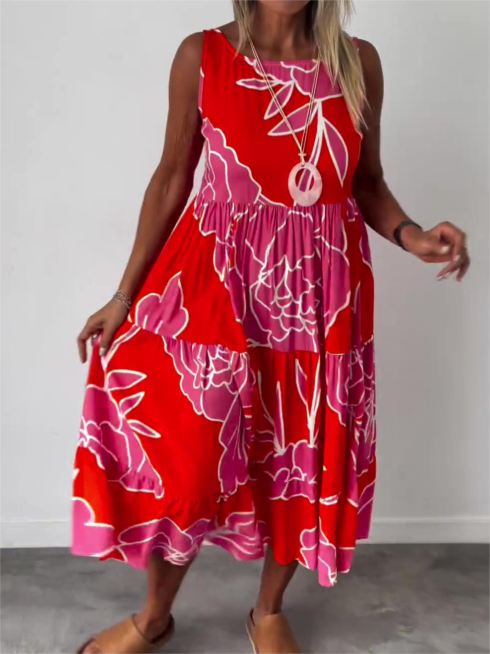 BloomStyle - Stijlvolle Jurk met Bloemenprint
