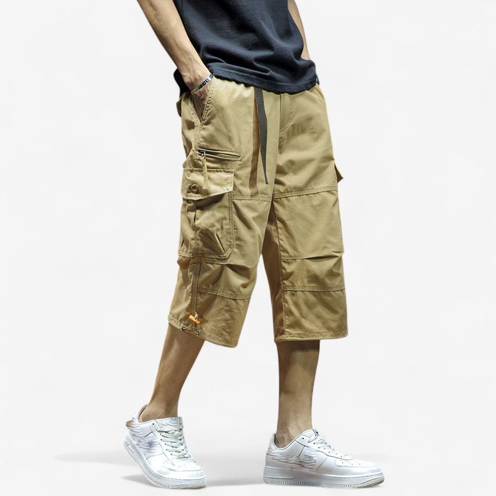 Sander - Cargoshorts met Elastische Tailleband en Meerdere Zakken