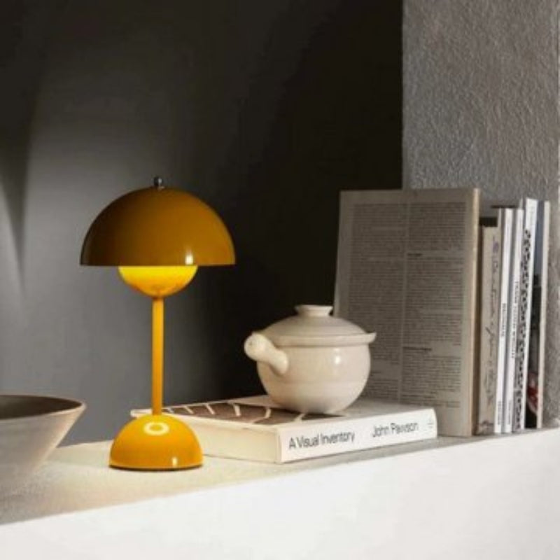 LumiDome – Moderne Paddenstoel Tafellamp met Touchbediening en Oplaadbaar Ontwerp