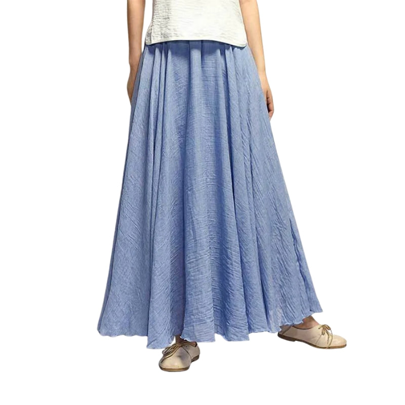 Mireille – Lichtgewicht maxirok met hoge taille