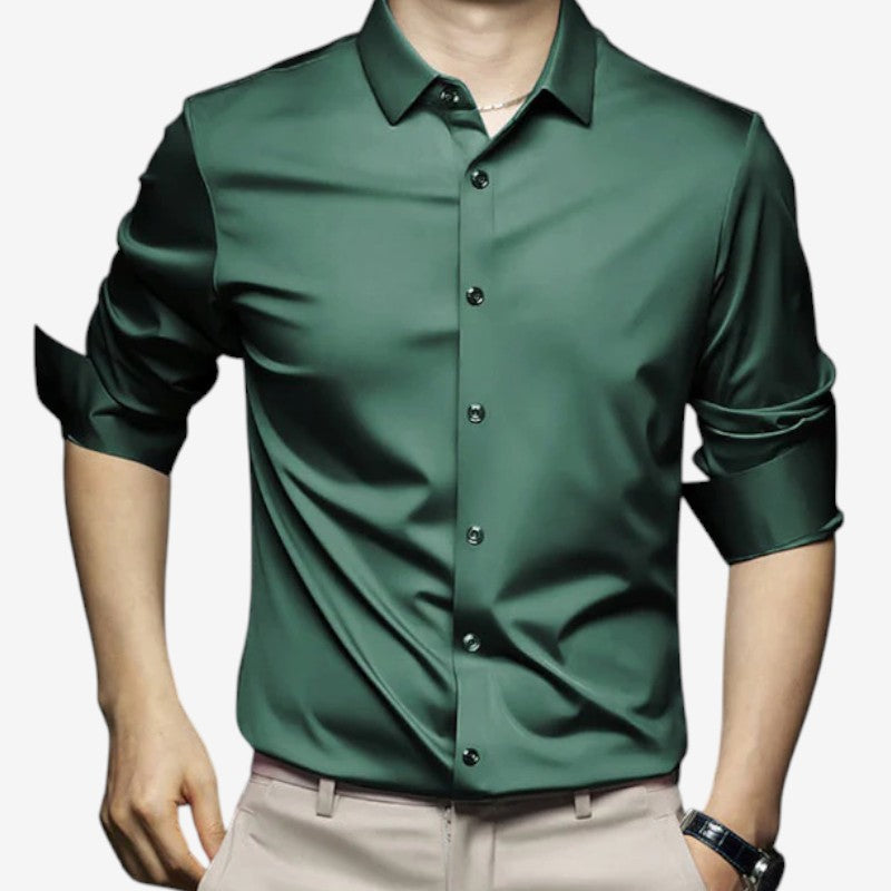 Alexander – Overhemd met Lange Mouwen Knoopsluiting en Reverskraag