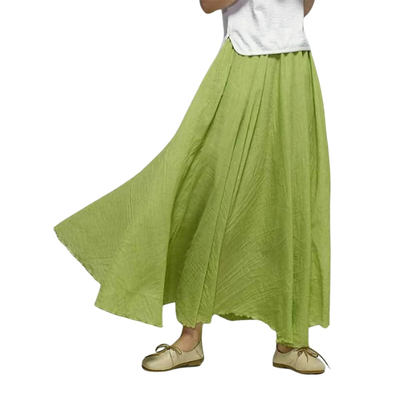 Mireille – Lichtgewicht maxirok met hoge taille