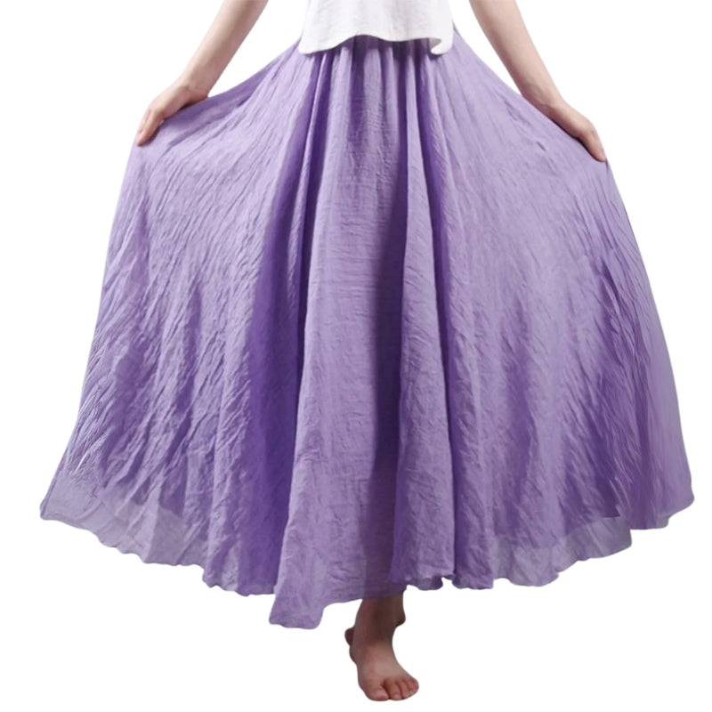 Mireille – Lichtgewicht maxirok met hoge taille