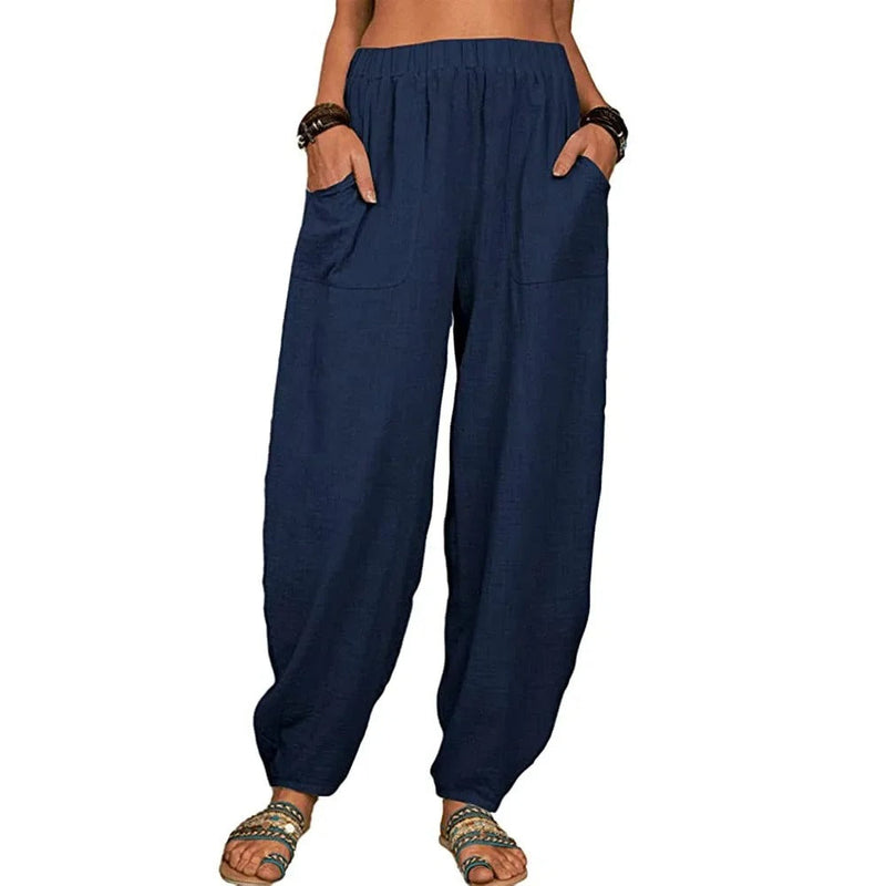 Elora - Relaxed Fit Broek met Hoge Taille en Relaxed Touch