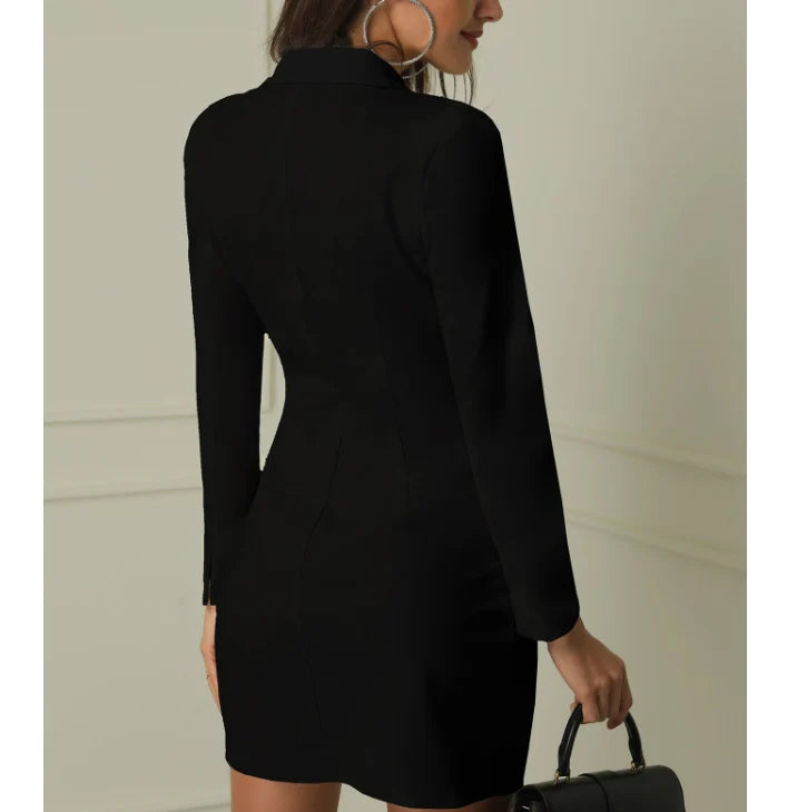 Elise - Stijlvolle Blazerjurk met dubbele knopen voor een gepolijste look