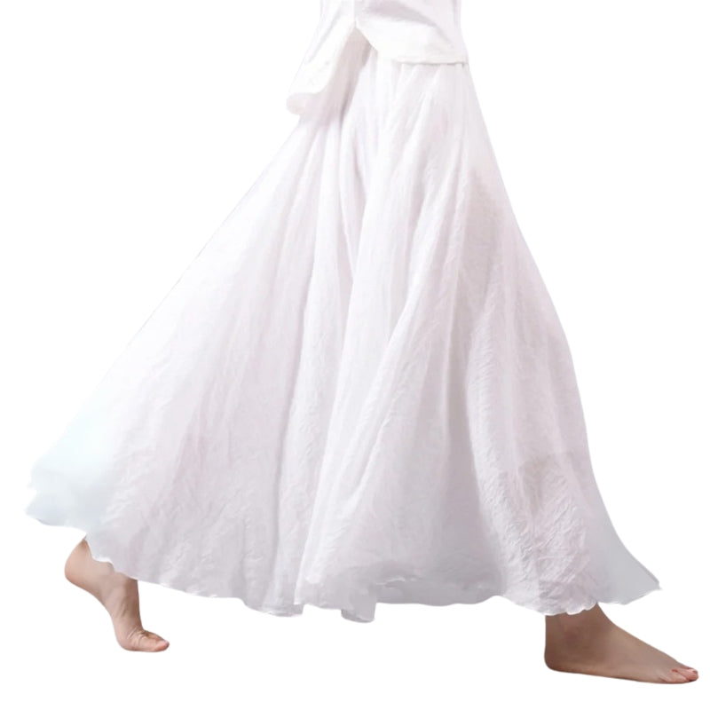 Mireille – Lichtgewicht maxirok met hoge taille