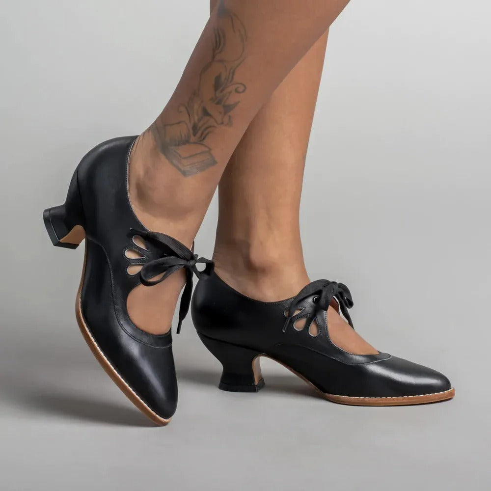 Alsia - Elegante Schoenen met Hak en Verstelbare Veters