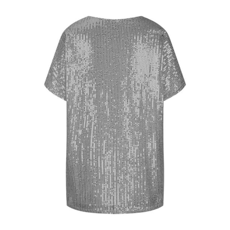 Junia – Modern T shirt met korte mouwen en v hals